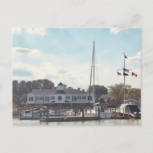 Een Marina in Huron, Ohio Fotografie Feestdagenkaart (Voorkant)