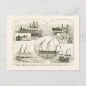 Een marineschip uit de 19e eeuw briefkaart (Voorkant)