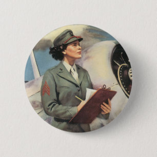 Een marinier bevrijden om te vechten ronde button 5,7 cm