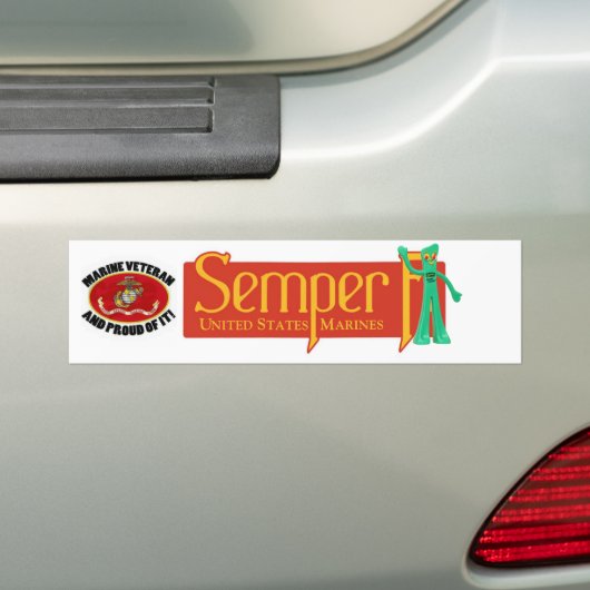 Een marinier ding. Semper Gumby - Altijd flexibel Bumpersticker (Op auto)
