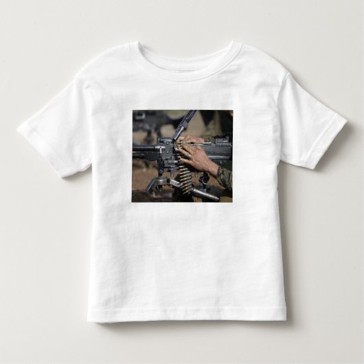 Een marinier laadt een M-240G-pistool Kinder Shirts (Voorkant)