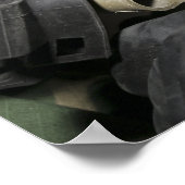 Een marinier steekt een drink buis in zijn stang poster (Hoek)