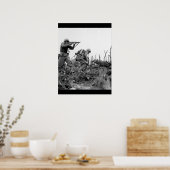 Een marinier van de 1e mariene divisie _War Afbeel Poster (Keuken)