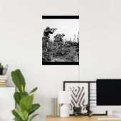 Een marinier van de 1e mariene divisie _War Afbeel Poster (Thuiskantoor)