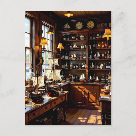 Een maritieme winkel | Contact houden Briefkaart (Voorkant)