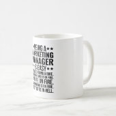 Een marketingmanager zijn Grappige offerte zwarte  Koffiemok (Voorkant rechts)