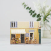 Een marktstraat in de oude stad met een winkel briefkaart (Staand voorkant)