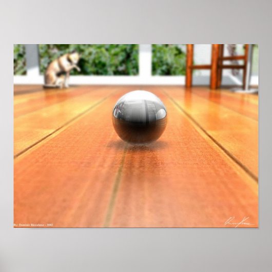 Een marmer met kleur poster (Voorkant)