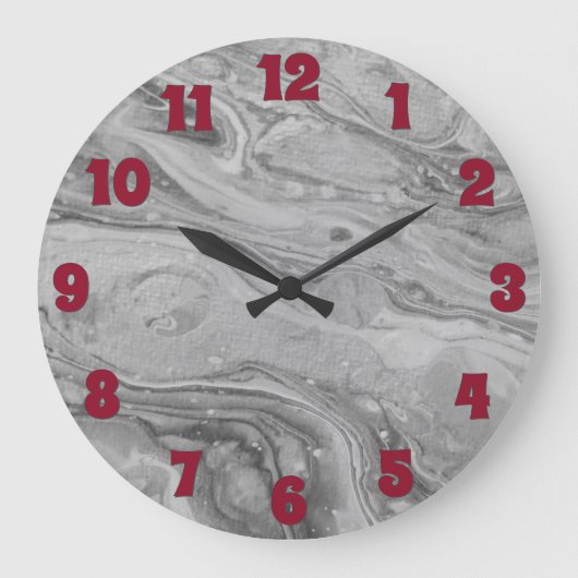 Een marmerende klok, grote klok (Voorkant)