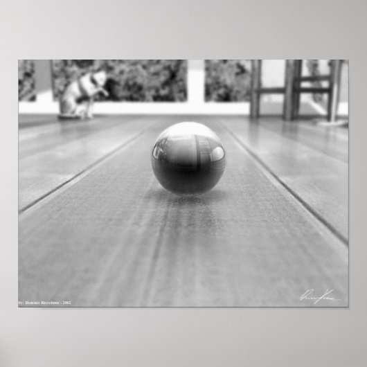 Een marmerwereld - zwart en wit poster (Voorkant)