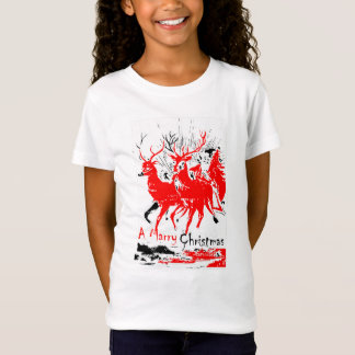 Een marry Chritsmas-shirt voor kinderen schattig T-shirt