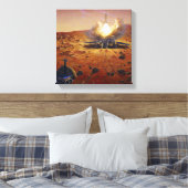 Een Marsbeklimmend voertuig Canvas Afdruk (Insitu (Slaapkamer))