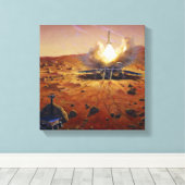 Een Marsbeklimmend voertuig Canvas Afdruk (Insitu (Houten vloer))