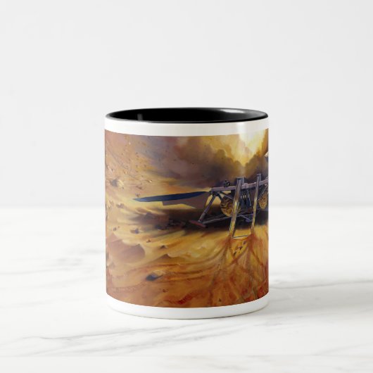 Een Marsbeklimmend voertuig Tweekleurige Koffiemok (Center)