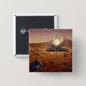 Een Marsbeklimmend voertuig Vierkante Button 5,1 Cm (Voorkant /achterkant)