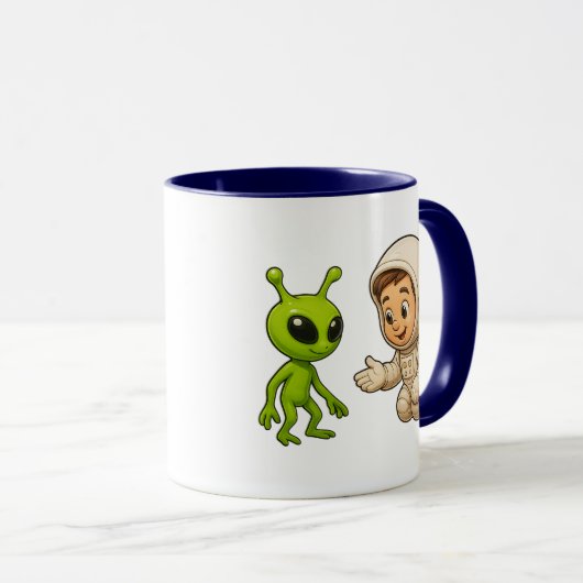 Een martien en het kosmoskind mok (Voorkant rechts)