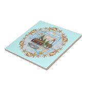 Een Maryland Shells Lighthouse Ceramic Tegel Tegeltje (Zijkant)