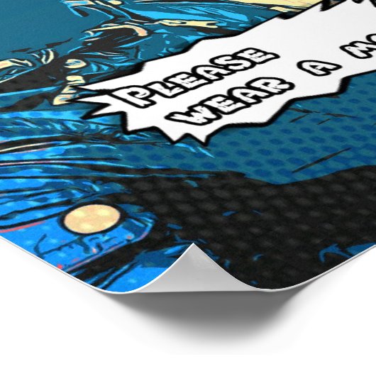 Een masker draag poster (Hoek)