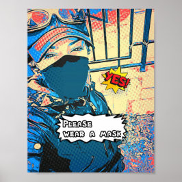 Een masker draag poster