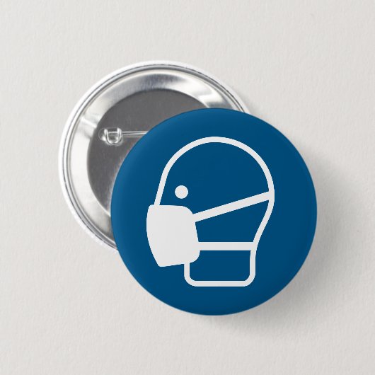 Een masker draag ronde button 5,7 cm (Voorkant /achterkant)