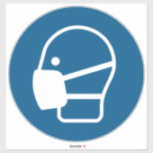 Een masker draag sticker (Vel)