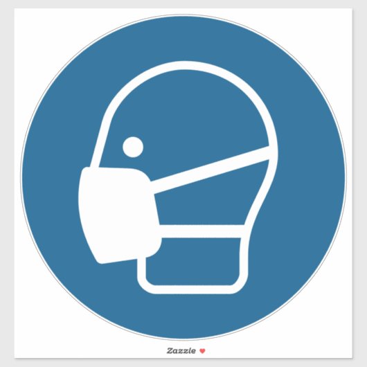 Een masker draag sticker (Vel)