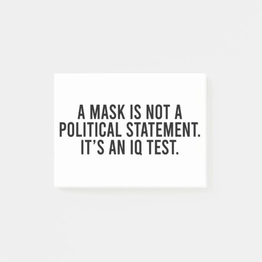 Een masker is geen politieke verklaring post-it® notes (Voorkant)