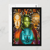 Een masker van Bravery Briefkaart (Voorkant / Achterkant)