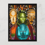 Een masker van Bravery Briefkaart (Voorkant)