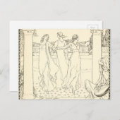 Een Masque van het  Briefkaart van de Dode Florent (Voorkant / Achterkant)