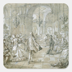 Een Masquerade Ball Vierkante Sticker