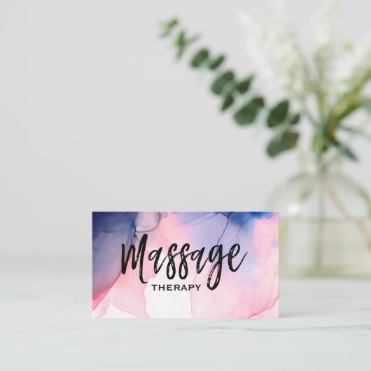 *~* Een massagetherapie Waterverf massagetherapie Visitekaartje (Staand voorkant)