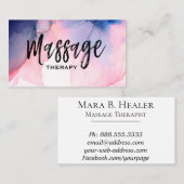 *~* Een massagetherapie Waterverf massagetherapie Visitekaartje (Voorkant / Achterkant)