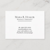 ** Een massagetherapie Waterverf Visitekaartje (Achterkant)