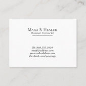 *~* Een massagetherapie Waterverf Visitekaartje (Achterkant)