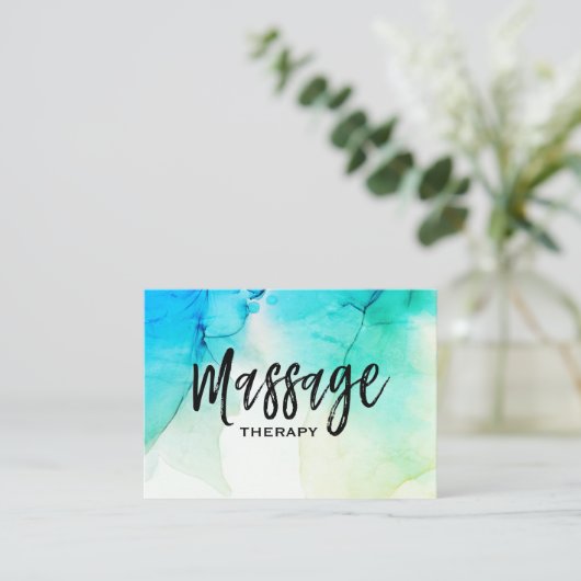 *~* Een massagetherapie Waterverf Visitekaartje (Staand voorkant)