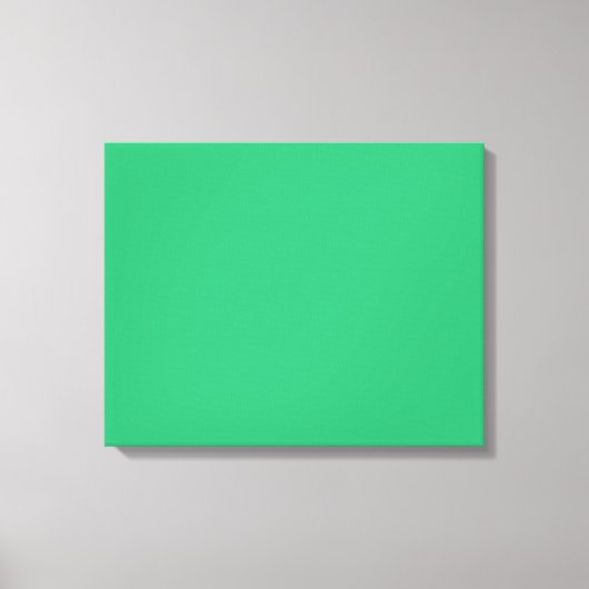 Een massief groen vierkant op een witte achtergron canvas afdruk (Voorkant)