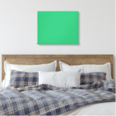 Een massief groen vierkant op een witte achtergron canvas afdruk (Insitu (Slaapkamer))