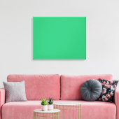 Een massief groen vierkant op een witte achtergron canvas afdruk (Insitu (Woonkamer))