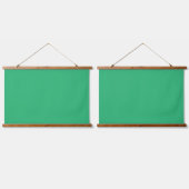 Een massief groen vierkant op een witte achtergron hangend wandkleed (Dubbel)