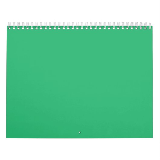 Een massief groen vierkant op een witte achtergron kalender (Hoes)