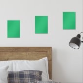Een massief groen vierkant op een witte achtergron muurkunst sets (Slaapkamer)