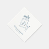 Een match gemaakt in Heaven Blue gepersonaliseerde Servet (Hoek)