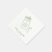 Een match gemaakt in Heaven Green gepersonaliseerd Servet (Hoek)