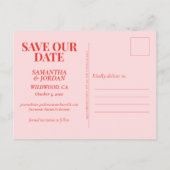 Een match gemaakt in Heaven Save the Date Briefkaa Briefkaart (Achterkant)