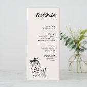 Een match gemaakt in Heaven Wedding Dinner Menu (Staand voorkant)