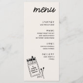 Een match gemaakt in Heaven Wedding Dinner Menu (Voorkant)