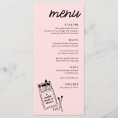 Een match gemaakt in Heaven Wedding Dinner Menu (Voorkant)