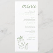 Een match gemaakt in Heaven Wedding Dinner Menu (Voorkant)