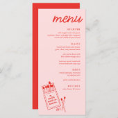 Een match gemaakt in Heaven Wedding Dinner Menu (Voorkant / Achterkant)